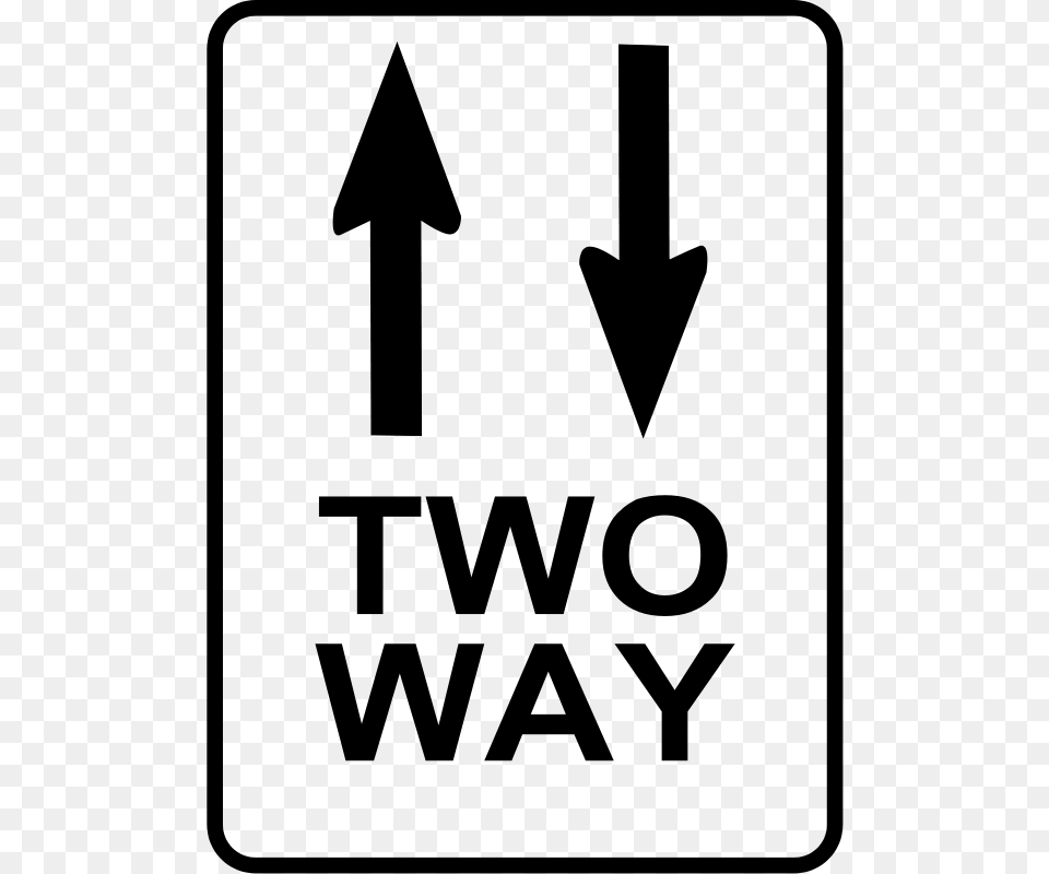 Clipart Sign Two Way Leomarc, Gray Free Png Download