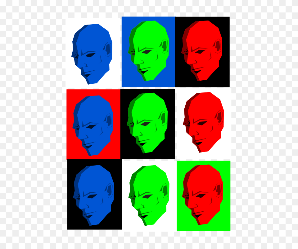 Clipart Simple Face In Different Colors Kolbasun, Art, Collage, Adult, Photography Free Png Download