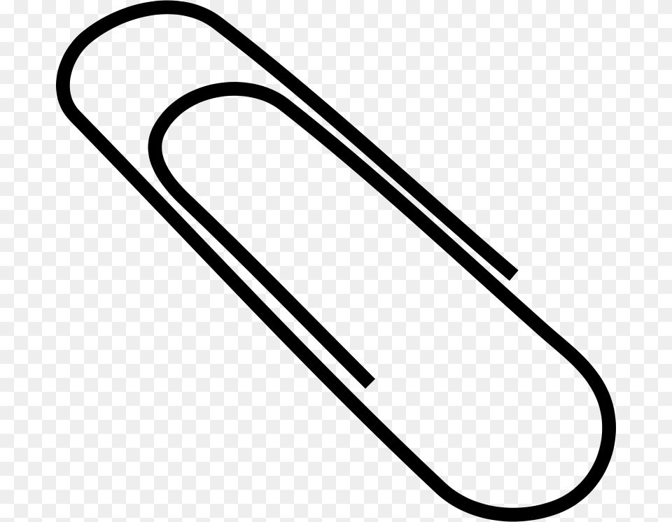Clipart Simple Paper Clip Laobc, Gray Free Png