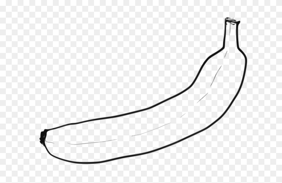 Clipart Single Line Art Banana Child Of Light, Food, Fruit, Plant, Produce Free Transparent Png