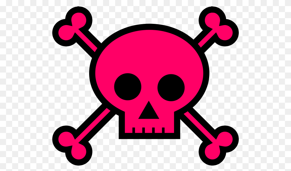 Clipart Skull And Crossbones Large Pink Lil Mermaid Girl Free Transparent Png