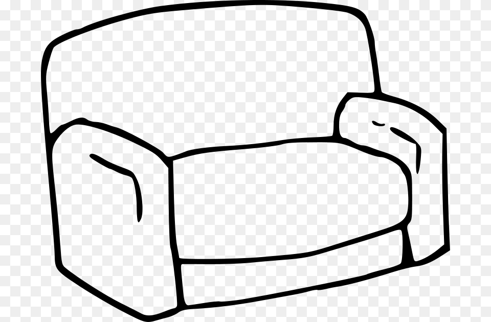 Free Clipart Sofa Mireille, Gray Png