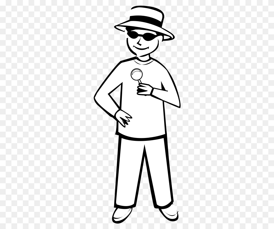 Clipart Spy Kid Outline Rygle, Stencil, Accessories, Person, Male Free Transparent Png