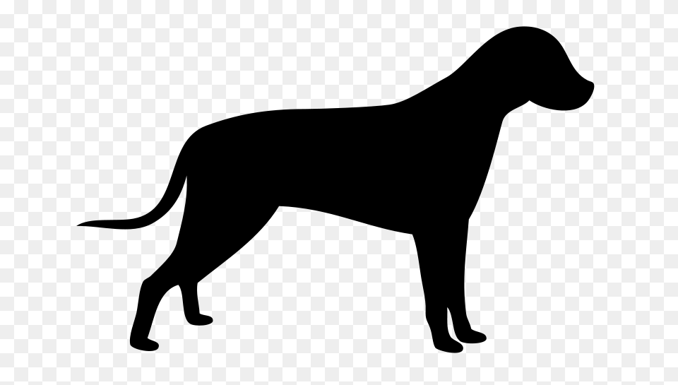 Free Clipart Standing Dog Silhouette, Gray Png