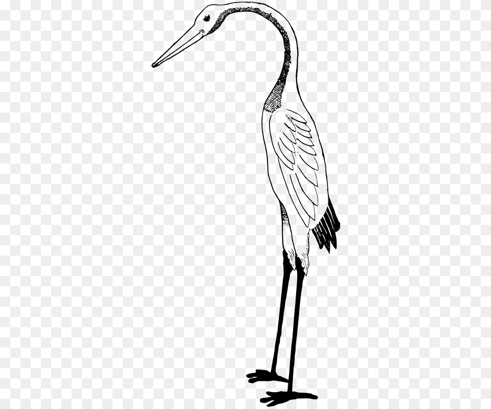 Clipart Stork, Gray Free Png Download