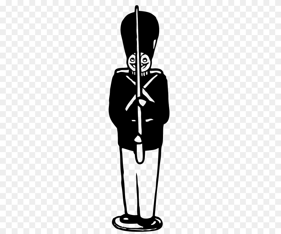 Clipart Toy Soldier Johnny Automatic, Gray Free Transparent Png