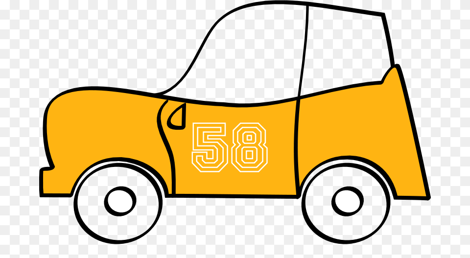 Clipart Yellow Fun Car, Transportation, Vehicle, Logo Free Transparent Png