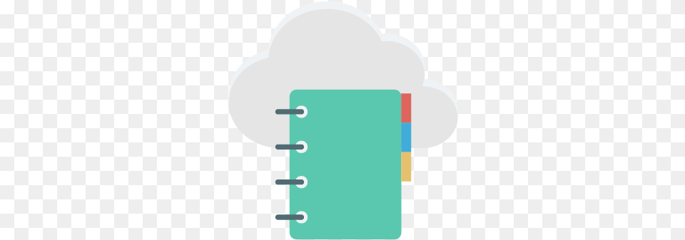 Cloud Dairy Diary Jotter Color Vector Icon Vertical, Text Free Png