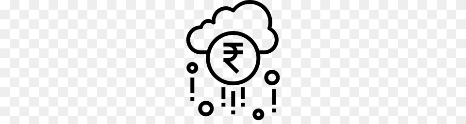 Free Cloud Earning Fortune Money Raining Success Wealth Icon, Gray Png