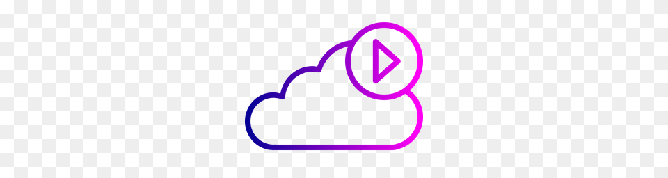 Cloud Media Play Video Audio Streaming Soundcloud Icon, Light, Smoke Pipe, Purple Free Png Download