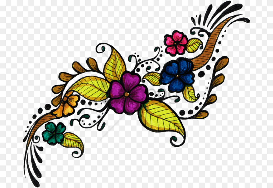 Color Tattoo With Butterfly Tattoo Design, Accessories, Art, Floral Design, Graphics Free Transparent Png