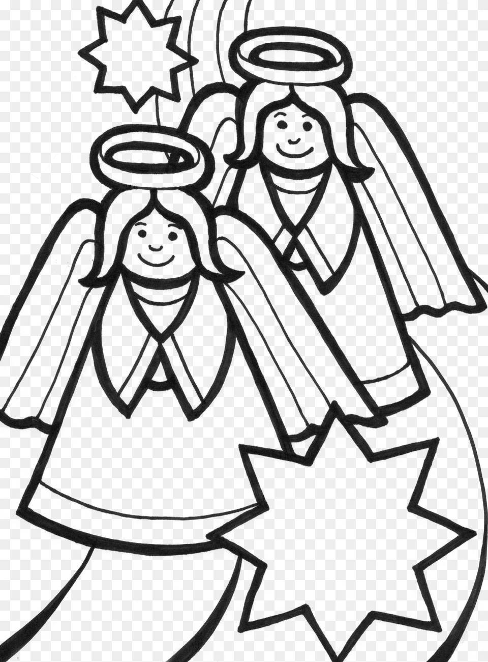 Coloring Pages Angels Coloring Sheet Christmas Angel, Face, Head, Person, Symbol Free Png