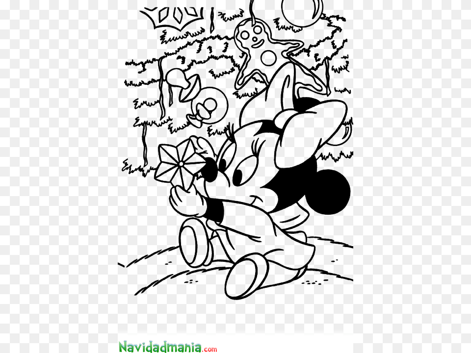 Coloring Pages Of Mickey Mouse Head Outline Christmas Baby Disney Christmas Coloring Pages Free Png Download