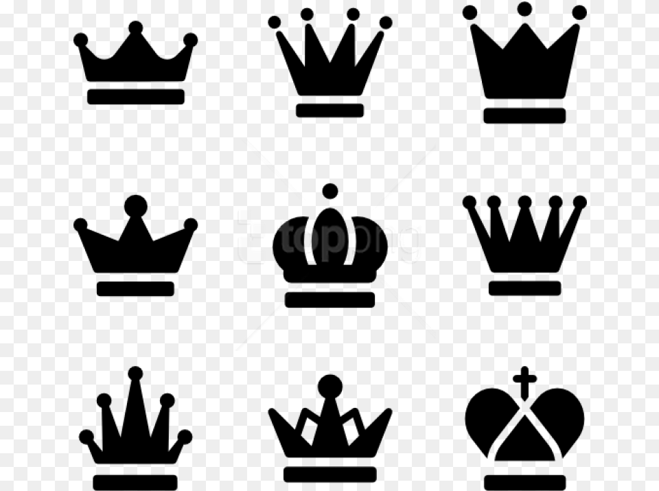 Free Crown King Crown Vector Black Png