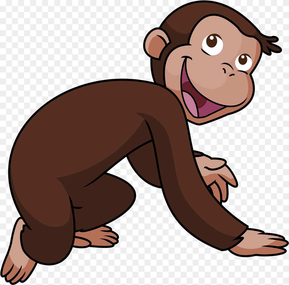 Curious George Clipart Jorge El Curioso En Moto, Animal, Wildlife, Baby, Person Free Png Download