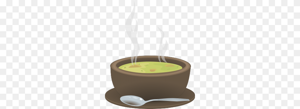 Free Cute Clipart Of A Soup Can, Bowl, Cutlery, Dish, Food Png