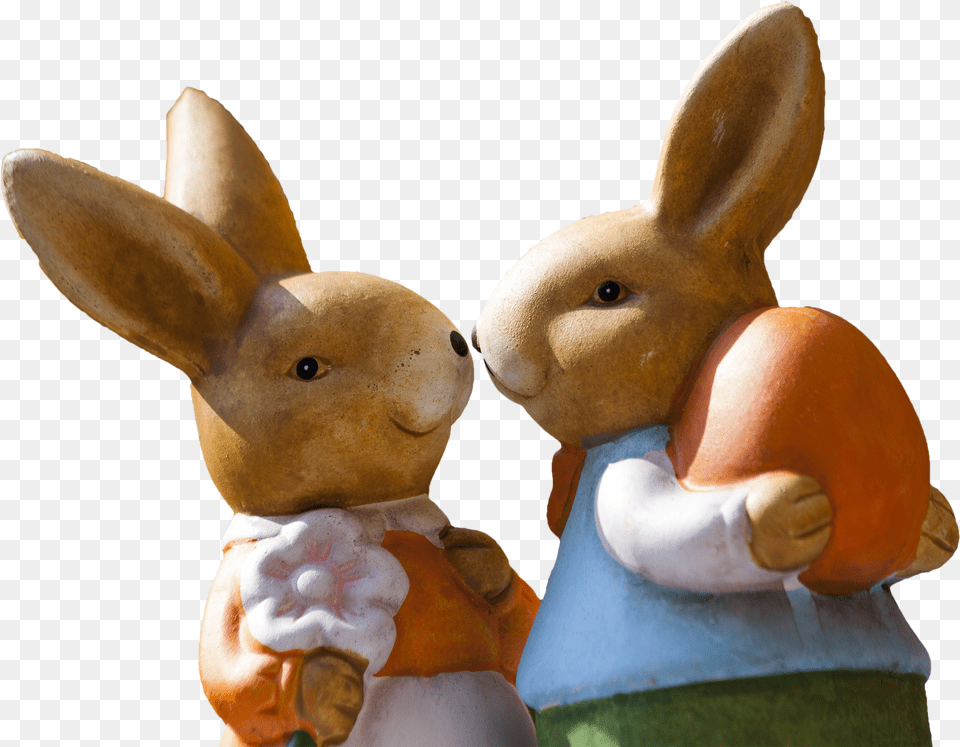 Cute Easter Rabbit Couple Easter Bunny Family, Paper, Confetti Free Png
