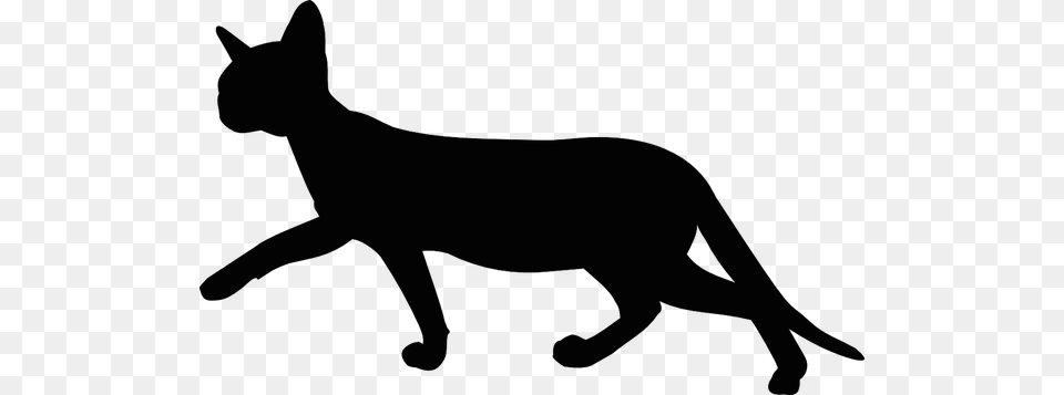 Digital Cat Silhouette, Animal, Mammal, Pet Free Png Download