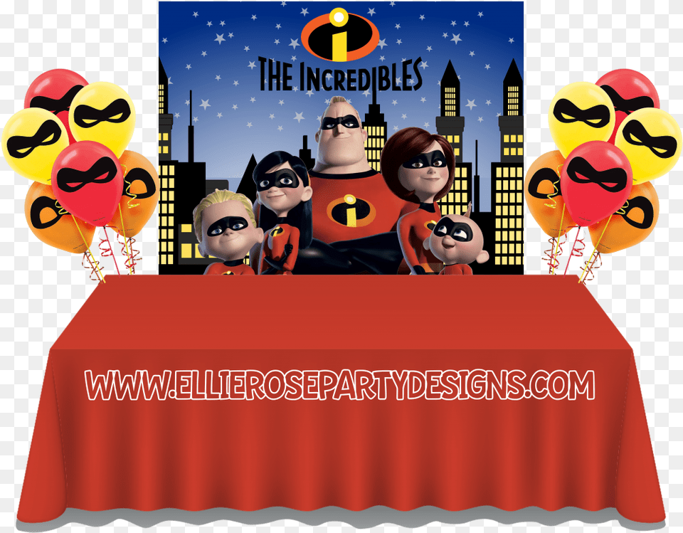Diy The Incredibles Party Backdrop Diy Incredibles Birthday Party, Person, People, Baby, Woman Free Png