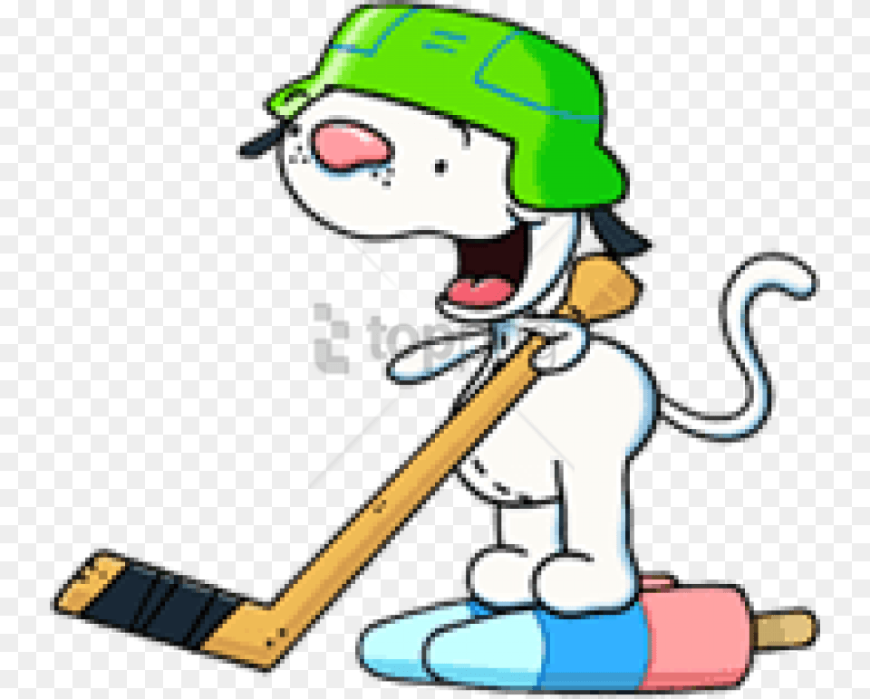 Download Binoo Playing Ice Hockey Clipart Binoo Playing Hockey, Baby, Person, Cleaning Free Transparent Png