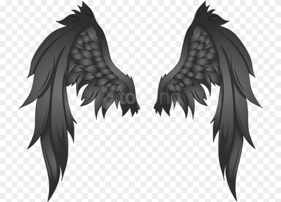 Black Wings Clipart Photo Angel Wings Transparent Black, Animal, Bird Free Png Download