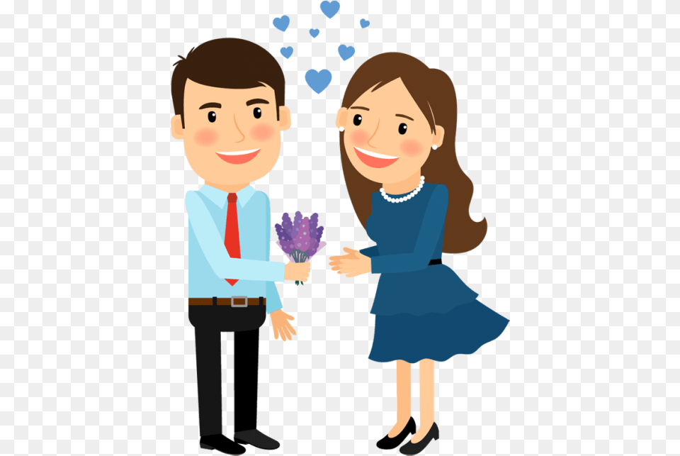 Download Cartoon Image Of Man And Woman Man And Woman Love Cartoon, Hand, Body Part, Person, Baby Free Png