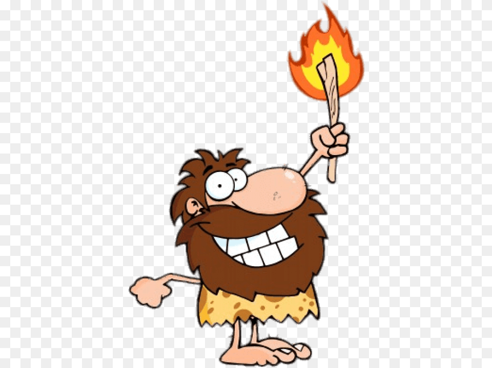 Free Download Caveman Holding A Torch Images, Light, Baby, Person Png