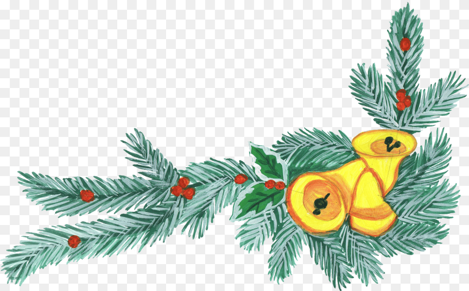 Download Christmas Corner Wreath Transparent Illustration, Plant, Tree, Conifer, Animal Free Png