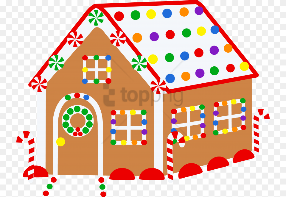 Christmas Houses For Drawing Christmas Gingerbread House Clipart, Cookie, Food, Sweets Free Png Download