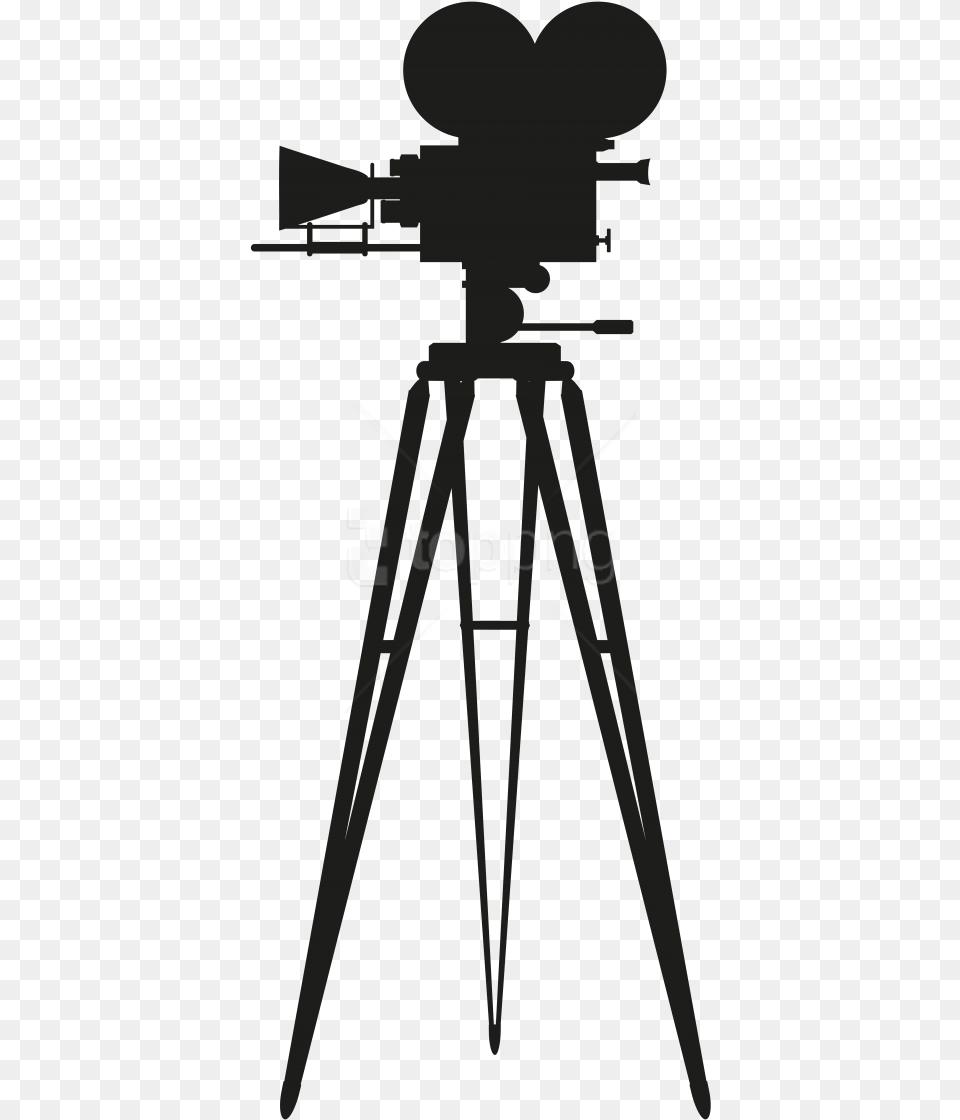 Download Cinema Camera Silhouette Clipart Cinema Camera On Stand, Tripod Free Png