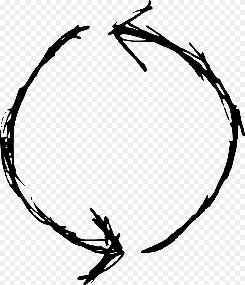 Free Download Circle Drawn Transparent, Bow, Weapon, Stencil, Wire Png Image