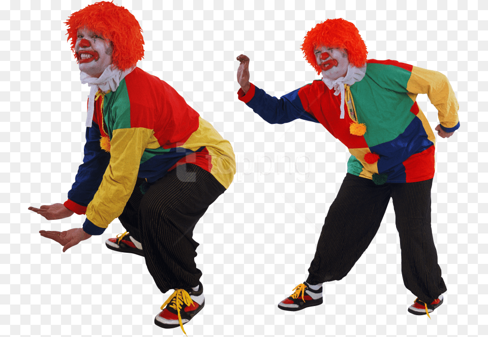 Clown Background Clown, Adult, Person, Man, Male Free Png Download