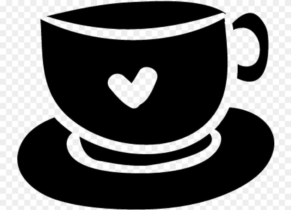 Free Download Coffee Cup With Heart Coffee Icon Free, Gray Png Image