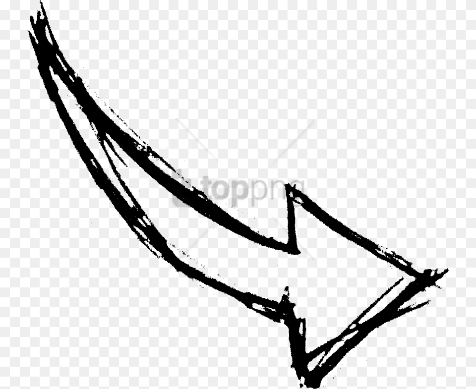 Drawing Images Background Drawn White Arrow, Bow, Weapon, Wire, Barbed Wire Free Png Download