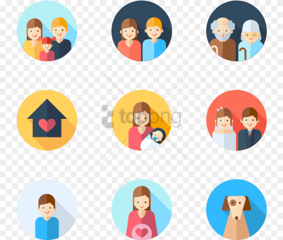 Free Download Family Icon Images Background Family Flat Icon, Baby, Person, Face, Head Png