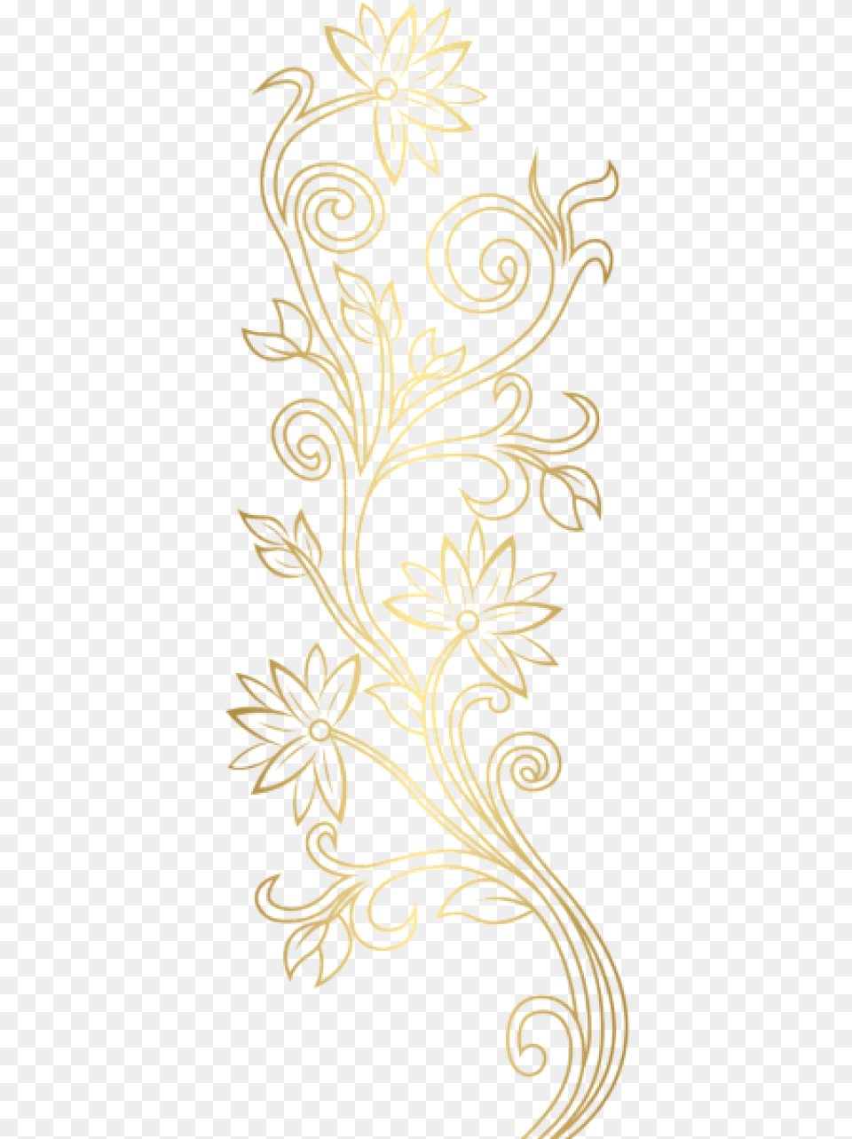 Gold Floral Decoration Clipart, Art, Floral Design, Graphics, Pattern Free Png Download