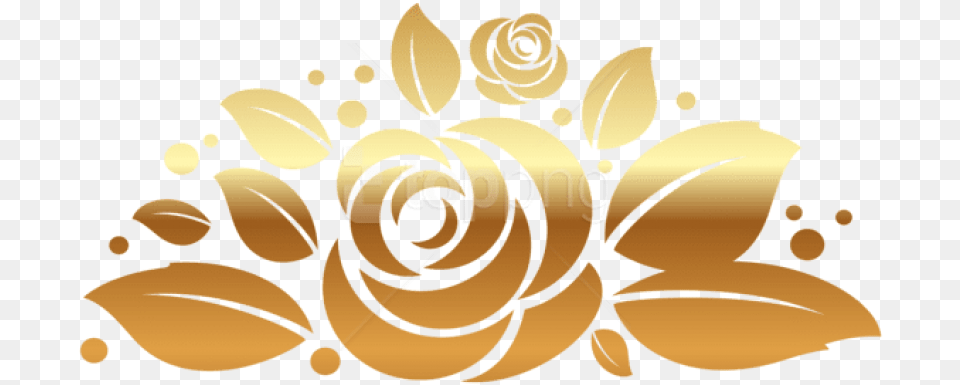 Download Gold Rose Decorpicture Clipart Gold Flower Vector, Art, Floral Design, Graphics, Pattern Free Png