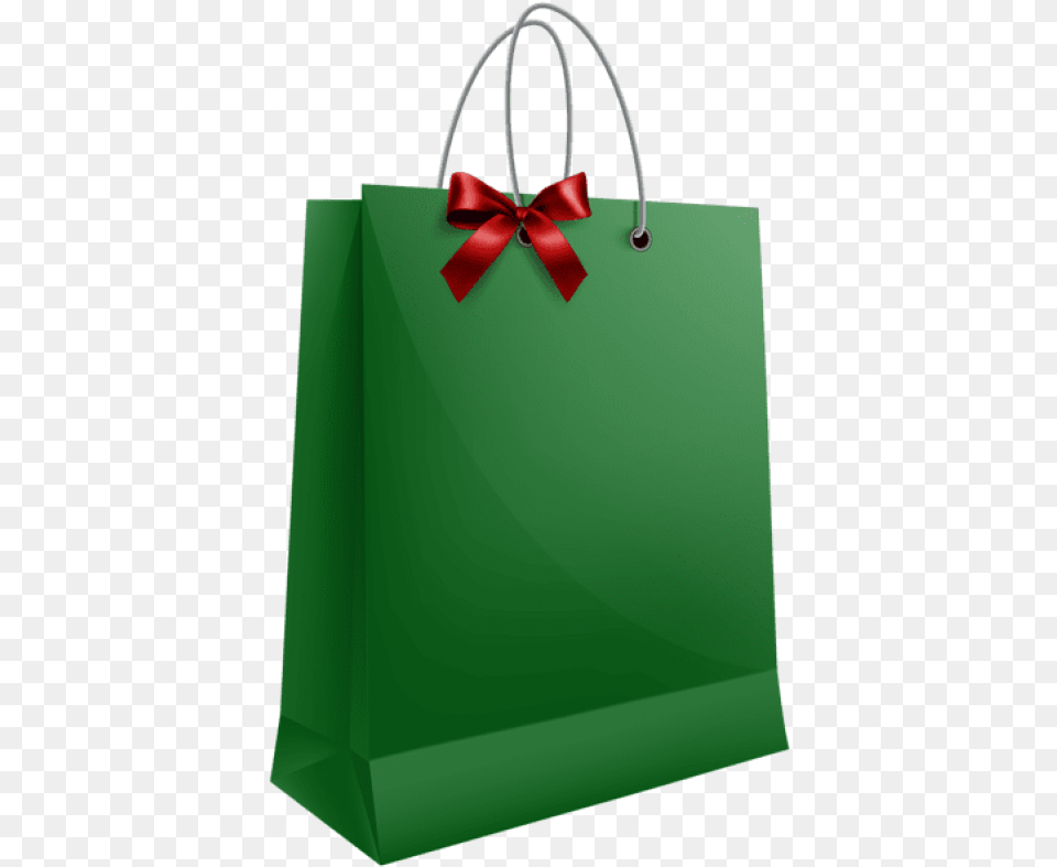 Green Gift Bag With Bow Clipart Christmas Gift Bag, Shopping Bag, Accessories, Handbag, Tote Bag Free Png Download