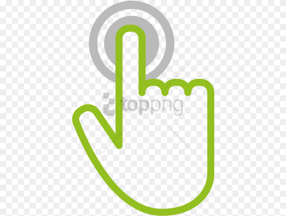 Hand Touch Icon Background Cursor Hand Icon Green, Smoke Pipe, Logo Free Png Download