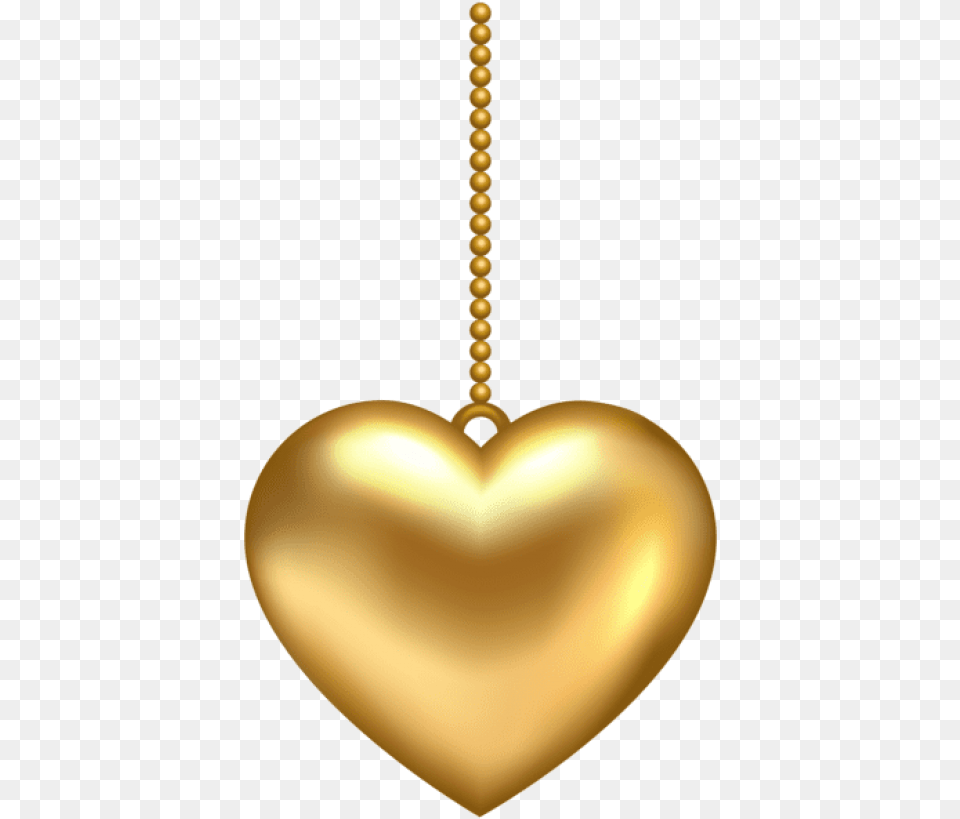 Free Download Hanging Golden Heart Gold Heart Locket Clipart, Accessories, Pendant, Jewelry, Chandelier Png Image