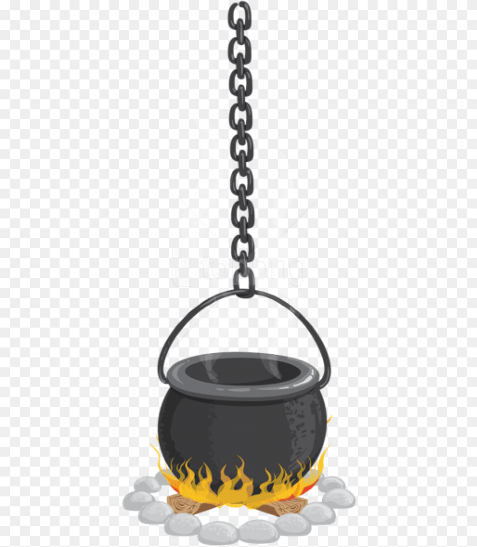 Download Hanging Witch Cauldron Images Witch Cauldron, Electronics, Hardware, Chandelier, Lamp Free Transparent Png