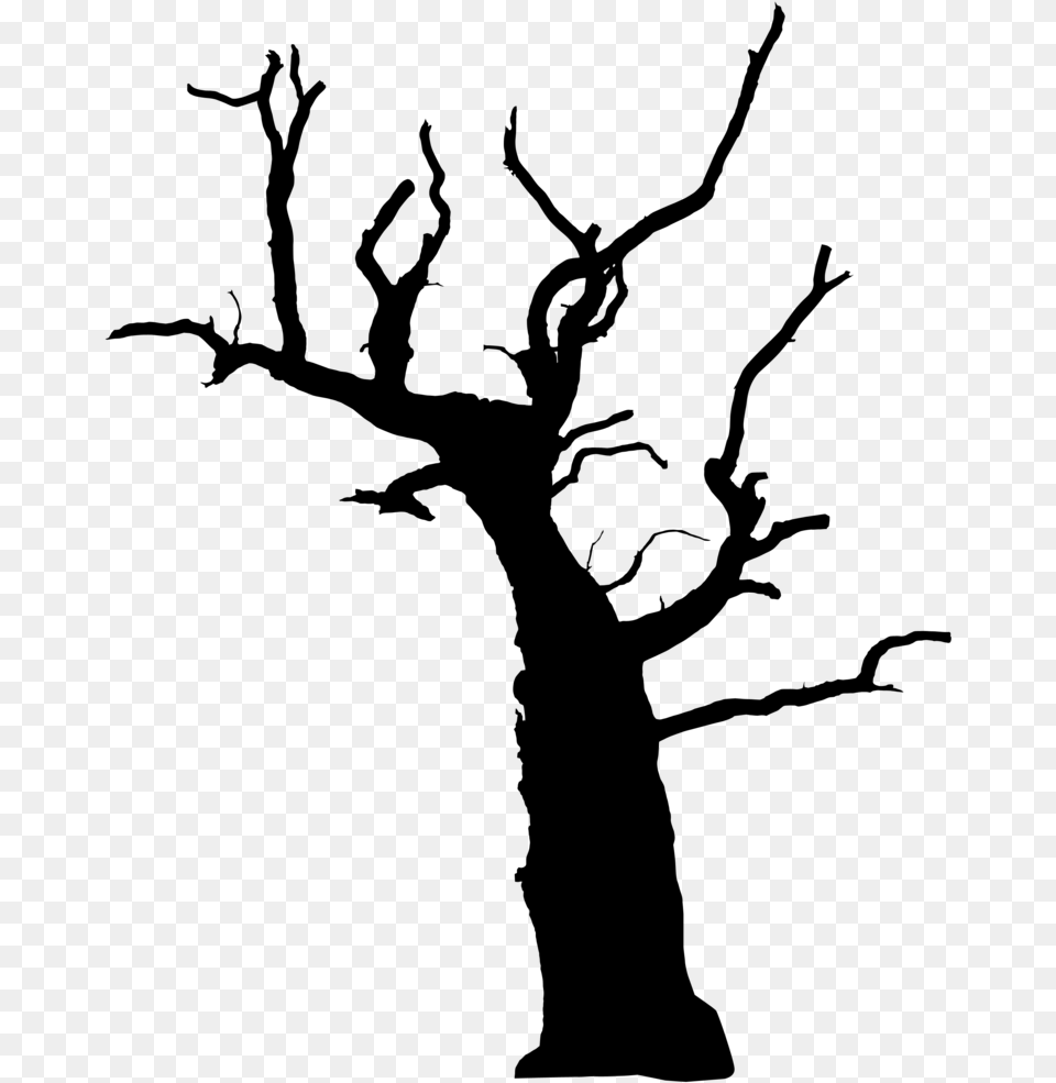 High Quality Vector Silhouette Tree, Gray Free Png Download