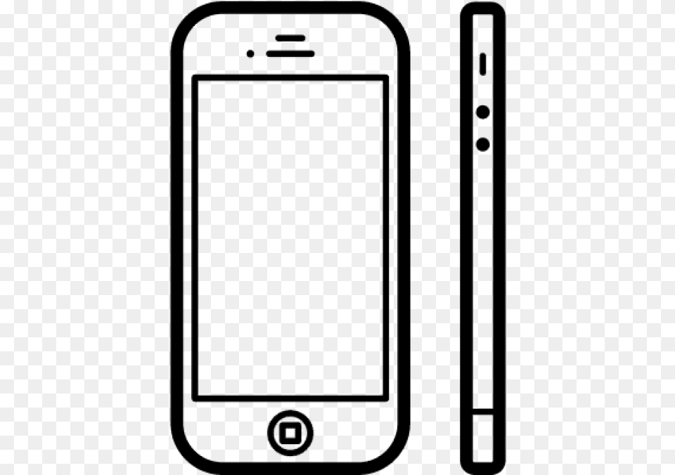 Download Iphone Side View Vector Images Side View Of A Phone, Gray Free Transparent Png