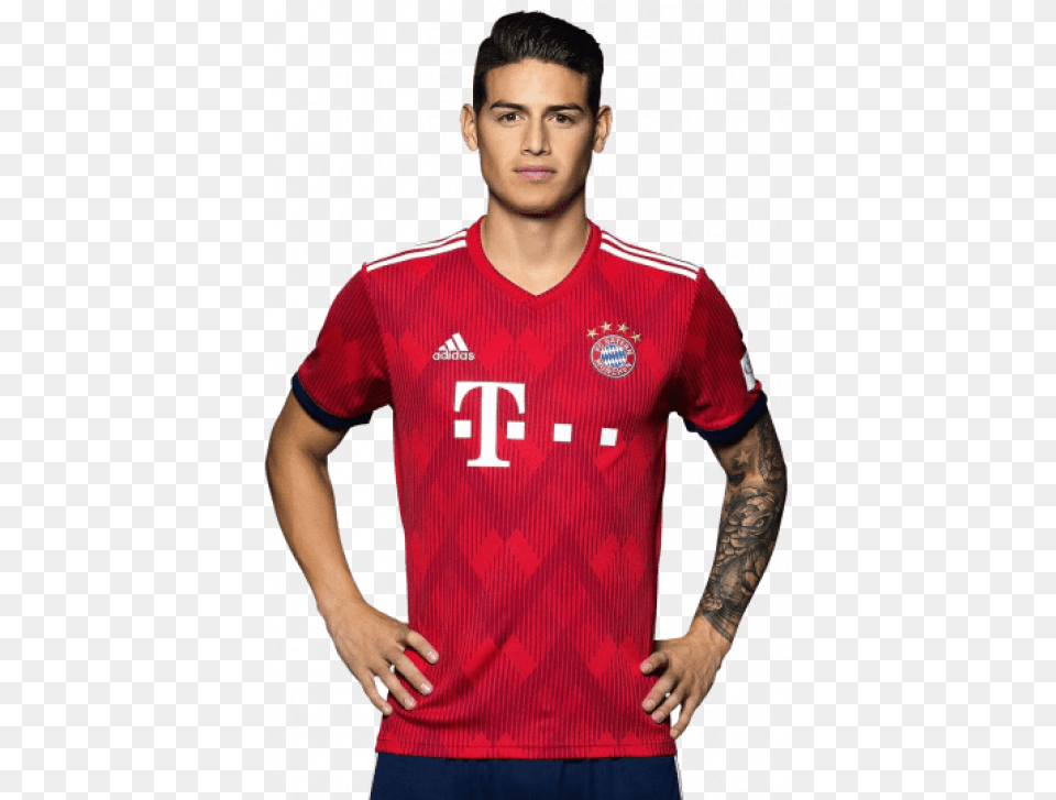 Free Download James Rodriguez Images Background Bayern Munich 2018, Clothing, T-shirt, Shirt, Adult Png Image