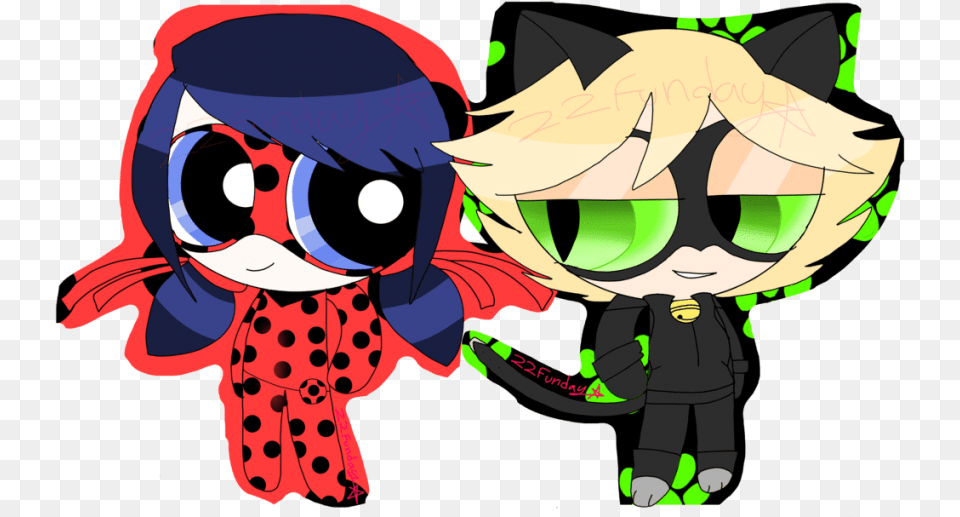 Ladybug And Cat Noir By 22funday Ladybug Y Cat Noir Miraculous, Book, Comics, Publication, Baby Free Png Download