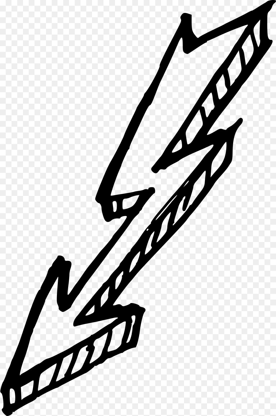 Lightning Bolt Drawing, Gray Free Png Download