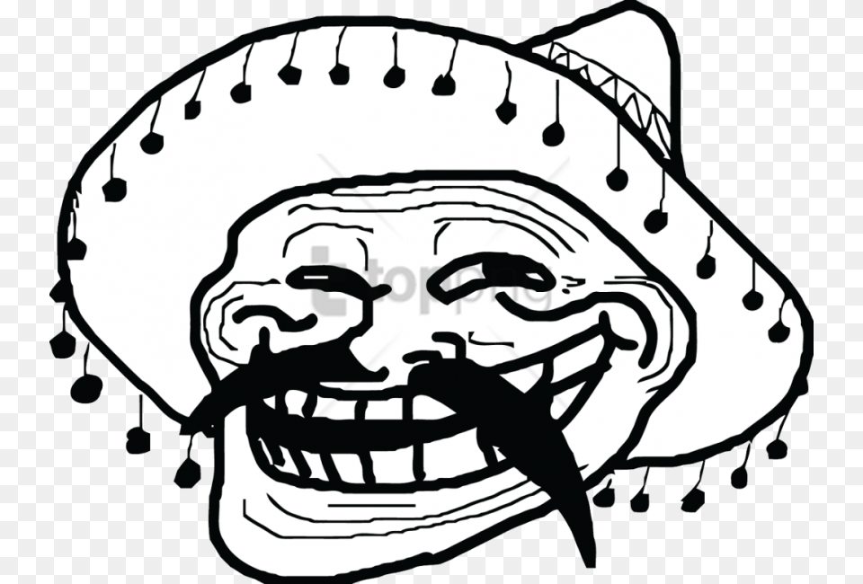 Download Mexican Meme Troll Face Funny Troll Face, Clothing, Hat, Baby, Person Free Transparent Png