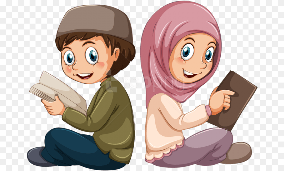 Free Download Muslim Children Images Background Muslim Children, Book, Comics, Person, Publication Png Image