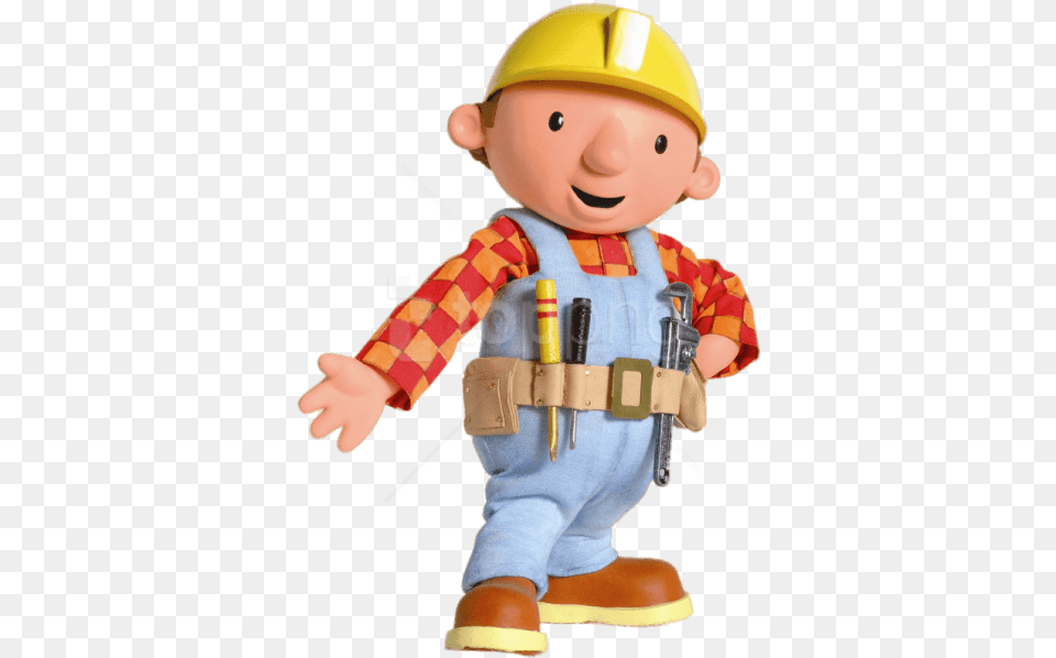 Download Old Bob The Builder Wearing Tool Day6 Bob The Builder, Clothing, Hardhat, Helmet, Baby Free Transparent Png