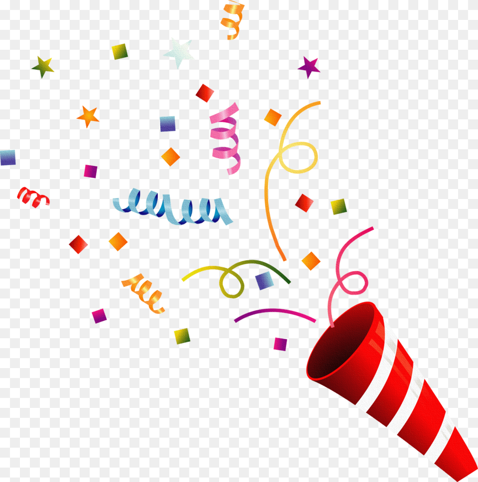 Download Party Horn Clipart Party Horn Birthday, Confetti, Paper Free Png